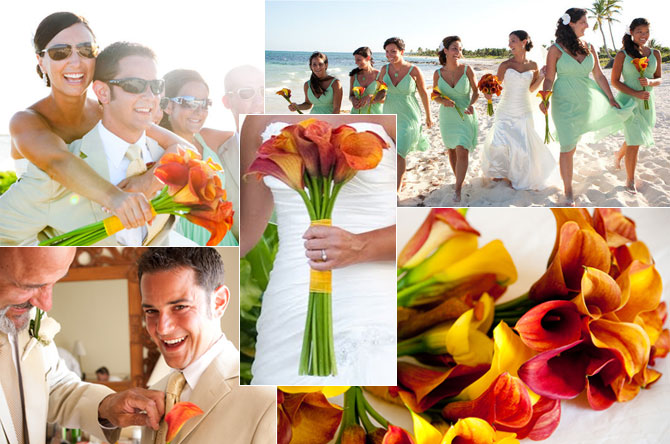 Cheery beach wedding beach wedding flowers